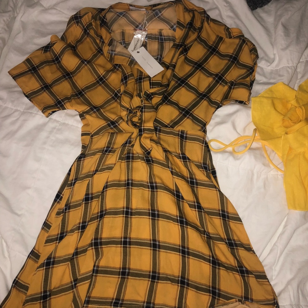 Yellow school girl dress